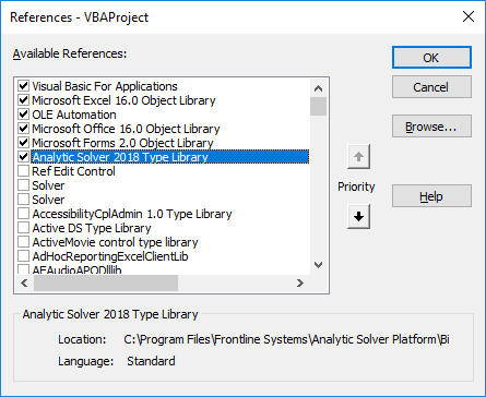 analytic solver platform in excel